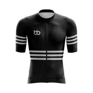 Bicycle Booth Stripes (Black) Aero Jerseys